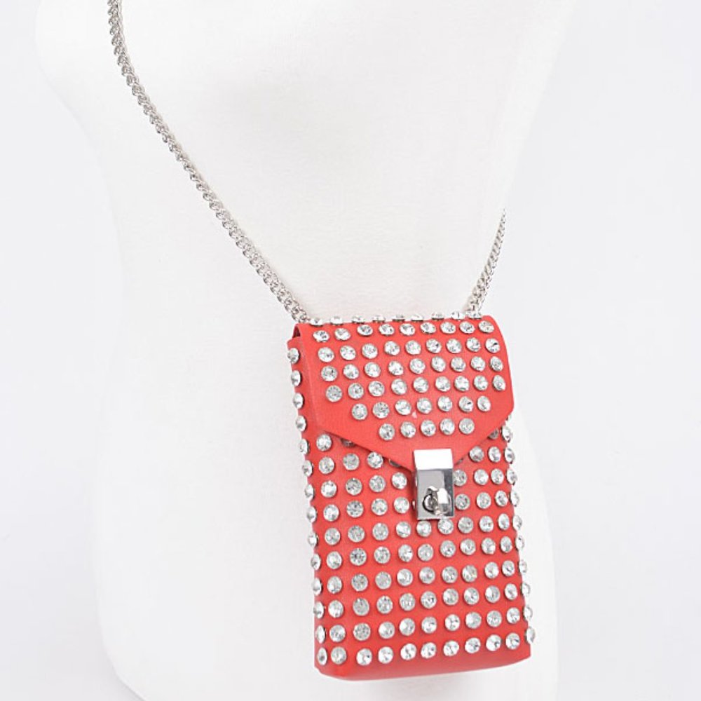 Red Rhinestone Crossbody Bag